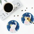 thumbnail image 5 of Disketp Cute Elephant Funny Coasters,6 Pcs Leather Coasters With Holder, Perfect Housewarming Hostess Gifts,Protect Furniture From Water Marks Scratch And Damage, 5 of 9