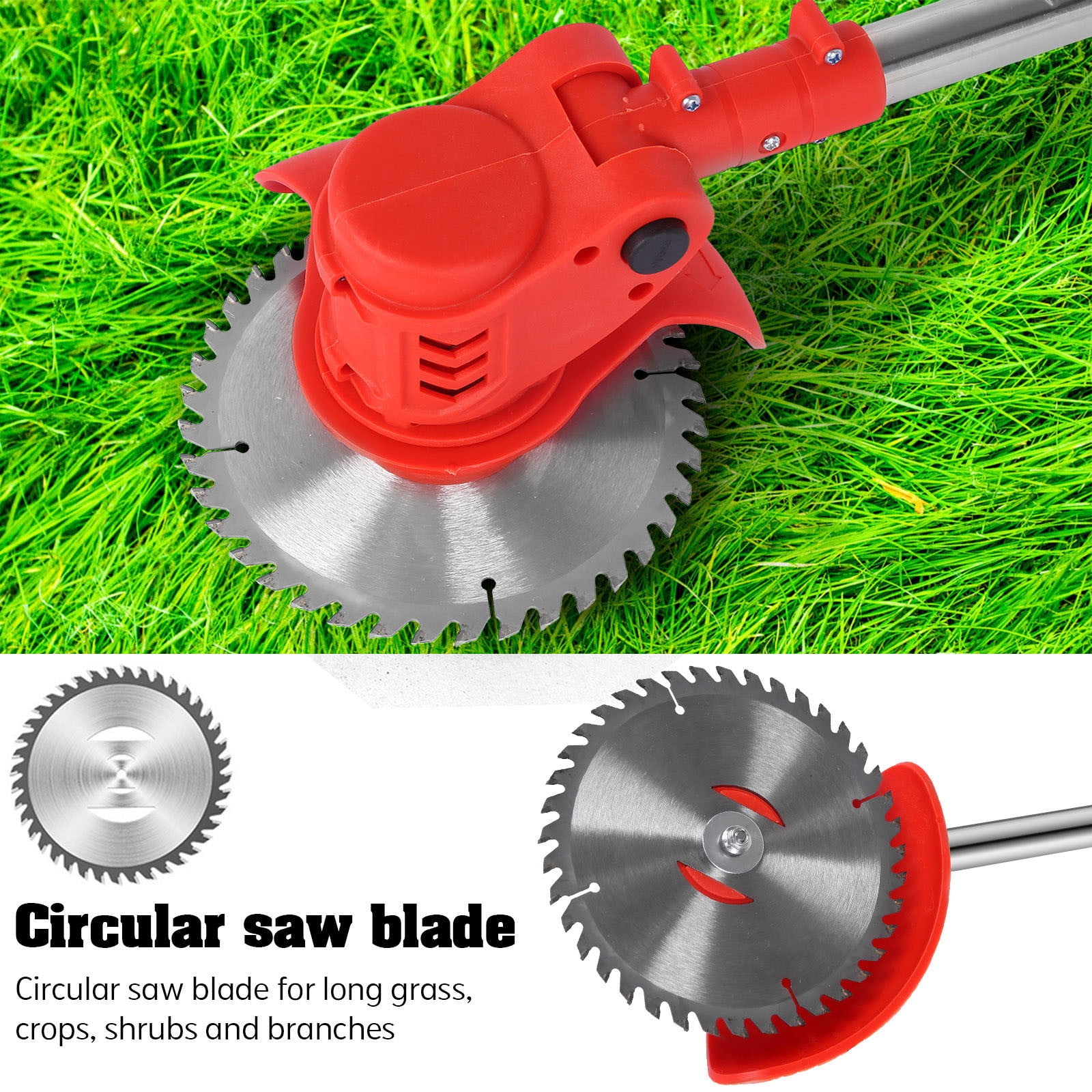 FengErXian Household Gadgets on Clearance Foldable String Grass Trimm Er Weed Eater with Wheel, without 24V Lithium- Batteries