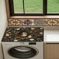 thumbnail image 4 of ZIATUBLES Washing Machine Cover Pad for The Top Dust Proof Washer and Dryer Machine Top Cover Mat for Laundry Room Home Deocr Accessories, 24 x 19.7 Inch, Robin Floral, 4 of 7