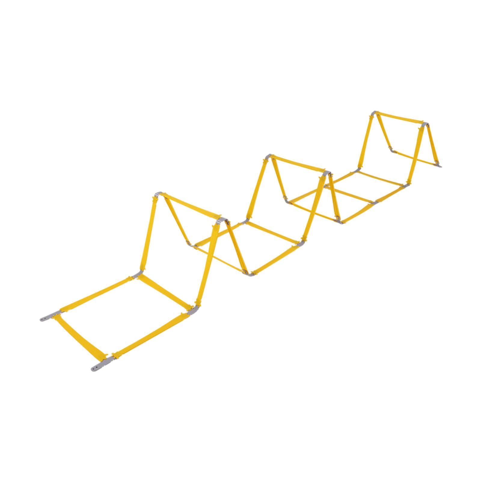 funtasica Agility Ladder Football Footwork Ladder Practical Foldable Jump Obstacles for Children Teenage Adult Agility Training Equipment 10 Grids