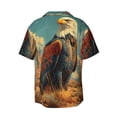 thumbnail image 2 of Fotbe Western Desert Cactus Bald Eagle print Short Sleeve Button Down Shirts for Men Casual Summer Beach Wrinkle Free Shirt-XX-Large, 2 of 7