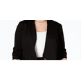 thumbnail image 5 of RACHEL ROY Womens Black Collarless Ponte Blazer Jacket Plus Size: 1X, 5 of 6