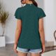 thumbnail image 4 of Fiudx Tops para Mujer Blusa de Manga Corta con Volantes Sólidos, Informal, Cómoda Ya La Moda para Mujer, 4 of 4