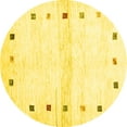 thumbnail image 1 of Ahgly Company Indoor Round Solid Yellow Modern Area Rugs, 8' Round, 1 of 4