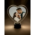 thumbnail image 5 of Personalized Night Light Couple Picture Photo Frame & Free Engrave Custom LED Heart Lamp Portrait Gift for Valentines Day Anniversary Wedding, 5 of 8