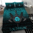 thumbnail image 5 of Juego de cama vikingo Ragnar Lothbrok Ragnar Lodbrok Guerrero vikingo Versión cian, 5 of 5