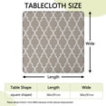 thumbnail image 2 of Brown Geometric Quatrefoil Pattern Square Fitted Tablecloth with Elastic Edge,Square Table Cover,Washable Elastic Table Cover for Home Kitchen Party Decor 36"x36", 2 of 6