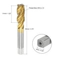 thumbnail image 2 of Unique Bargains M14 x 1.5 High Speed Steel Machine 4 Spiral Flutes Thread Tap Titanium Plated, 2 of 6