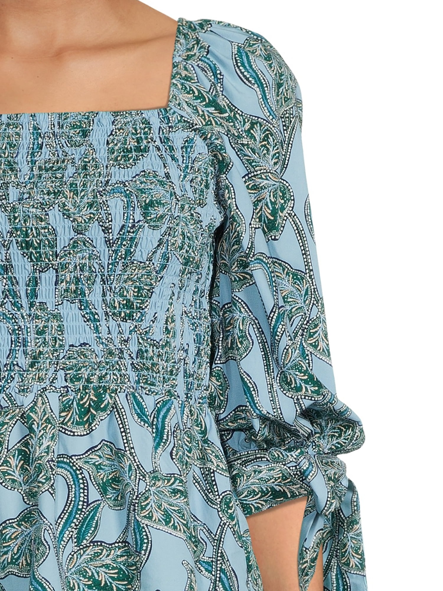 Time and Tru Women's Puff Sleeve Top
