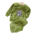 thumbnail image 4 of Conjunto de pijamas gruesos de franela para bebé, niño y niña, ropa de dormir cálida con dibujos animados, Suit1-6Y de casa para otoño e invierno, 2023, 4 of 4