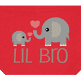 thumbnail image 3 of Inktastic Lil Bro Matching Elephant Baby Bandana Bib, 3 of 4