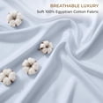 thumbnail image 5 of SGI Bedding 600 TC California King Size 4 Pc Sheet set - 100% Egyptian Cotton Sheets Sateen Weave, Breathable, 12" Deep Pocket, Hotel Luxury Soft Bed Sheets, Light Blue, 5 of 7