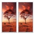 thumbnail image 2 of Designart "Australia Red Centre silence II" Australia Framed Wall Art Set Of 2 - Pink Landscapes Framed Canvas Set For Living Room Decor, 2 of 6