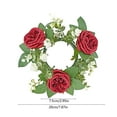 thumbnail image 3 of chaungfeng Candle Rings Wreaths Centerpieces: 7.87 Inch Wine Flower Rose Wreath for Wedding Party Valentine's Day Table Decorations - Spring Summer Front Door Porch Decor, 3 of 6