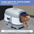 thumbnail image 5 of Closed cat litter box, splash proof, odor isolation, dual-purpose, foldable design, can accommodate cats weighing less t, 5 of 14