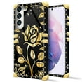 thumbnail image 2 of FKBRCL4U Compatible with Samsung Galaxy S22 Plus Case, Shine Gold Rose Luxury Golden Decoration for Girl Women Soft TPU Shockproof Protective Hard PC Back, 2 of 7