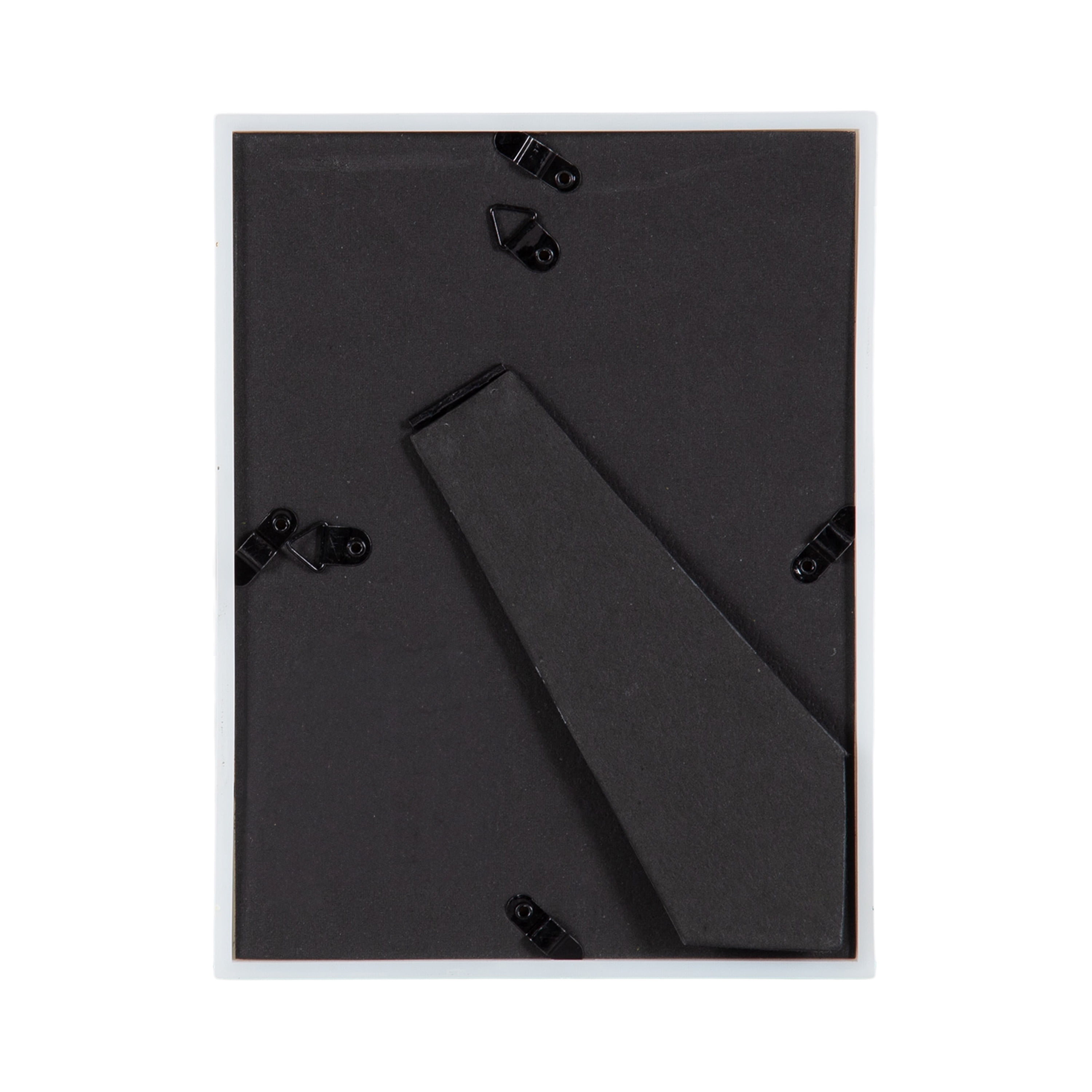 (2 pack) DesignOvation 6x8 Matted for 4x6 Linear White Decorative Tabletop Picture Frame