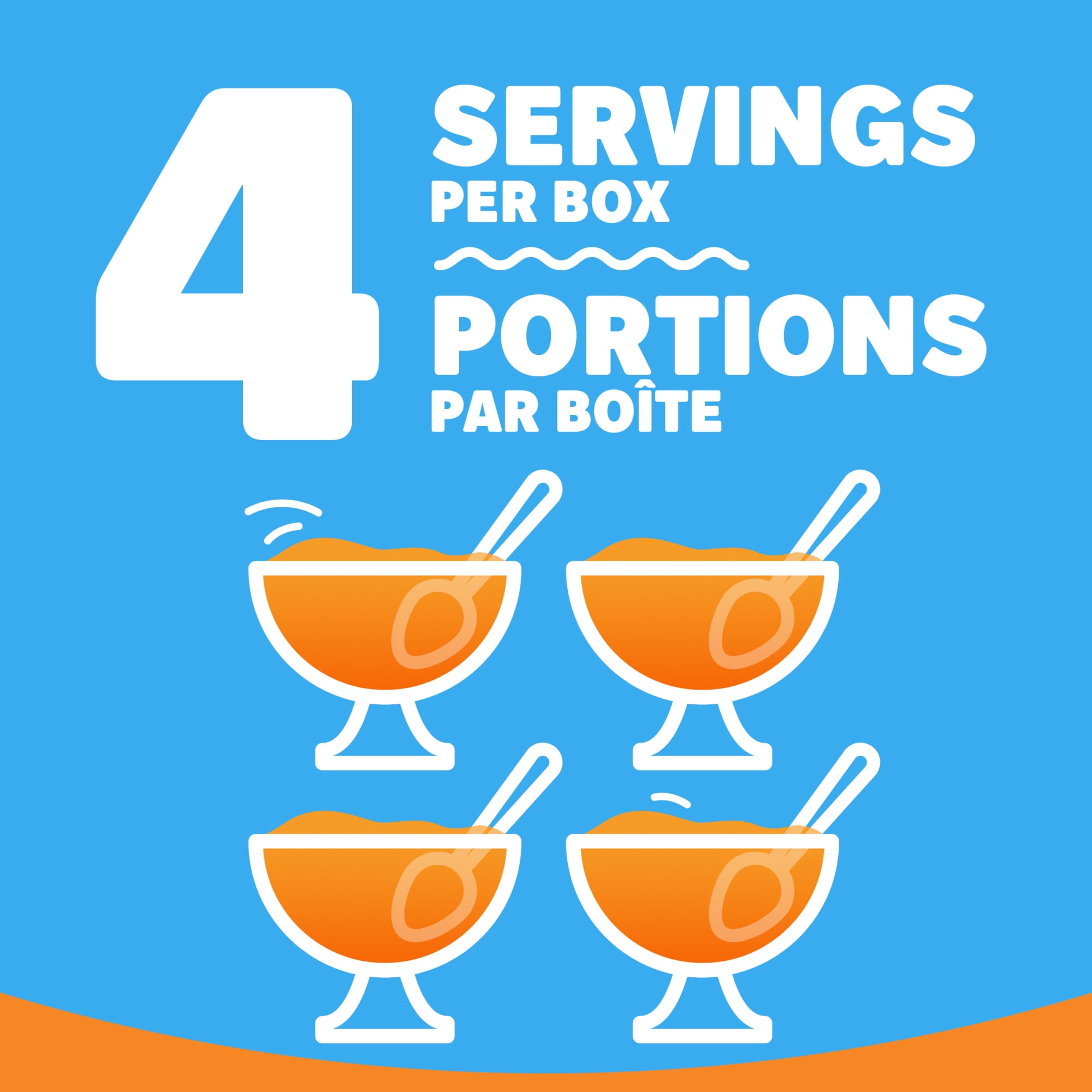 Mélange De Poudre Pour Gelée Orange, Sans Sucre Ajouté, Boîte De 10, 2 G