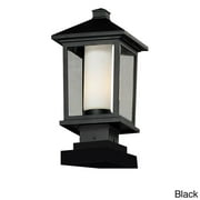 Z-Lite Two-tone Glass Outdoor Post Light