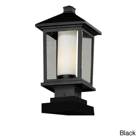 Z-Lite Two-tone Glass Outdoor Post Light