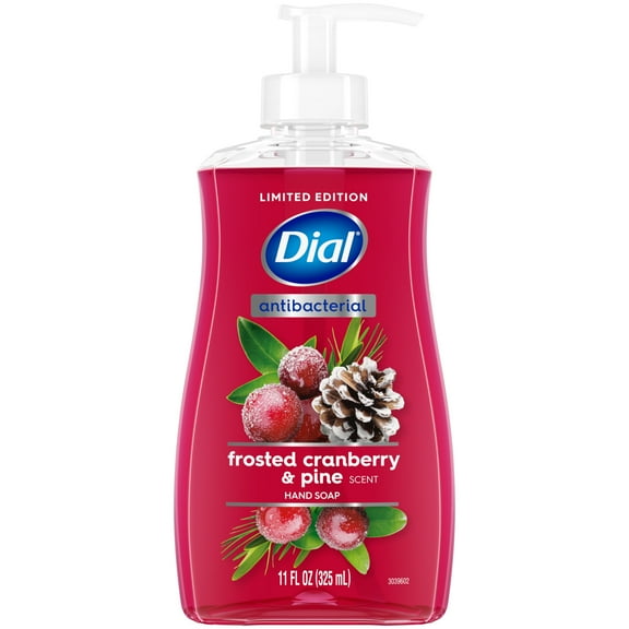 Dial Antibacterial Limited Edition, Frosted Cranberry & Pine Scent Liquid Hand Soap, 11oz