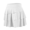 thumbnail image 7 of QHFBli Womens Silky Satin Mini Short Skirt Adjustable Self Tie High Waist Flowy Casual Short Skater Skirt, 7 of 7