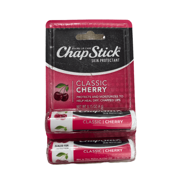ChapStick Skin Protectant Class Cherry 0.15oz Each Pack of 2