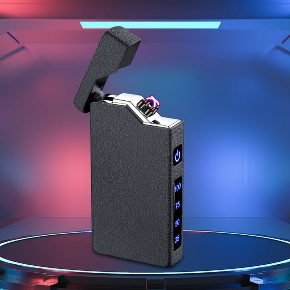 Electronic Lighter, ZzCityTK Windproof Arc Plasma Lighter, USB Rechargeable Double Arc Ignition Lighter for Camping Candle, Black