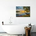 thumbnail image 5 of Acheng Tree Canvas Wall Art of a Sunrise Over a Forest Lake Nature Inspired Perfect for Wall Decoration in Living Room and Bedroom Trees and Landscape Picture Artwork Prints 16x12inch, 5 of 6