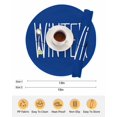 thumbnail image 6 of 15 Inch Round Placemats Set of 6, Winter Navy Blue Non Slip Heat Insulation PP Table Mats, Christmas Xmas Modern Minimalist Words Art Washable Place Mats for Kitchen Dining Party Table Decor, 6 of 7