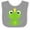 Heather and White, variant on Inktastic Cute Frog, Green Frog, Frog Prince, Crown Boys or Girls Baby Bib