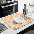 thumbnail image 2 of 2 Pcs Daisy Floral Dish Drying Mat - 16 X 18 Inch Absorbent Microfiber Kitchen Counter Mat – Quick-Dry Dish Rack Alternative, Dish Drying Pad for Dishes, Cups, Utensils, Pots & Pans, 2 of 3
