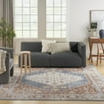 thumbnail image 5 of HomeRoots 8' X 10' Denim Blue Oriental Power Loom Distressed Washable Area Rug, 5 of 10