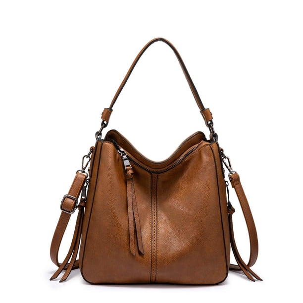Bolso de mano Realer Hobo Bucket Purse de piel sintética para mujer