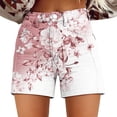 thumbnail image 2 of OIUUAK Womens Casual High Waist Denim Shorts Relaxed Fit ArtRetro Printed Shorts with Pockets, Cotton Sweat Shorts Women, Sweat Shorts Women Pack, Low Waisted Sweat Shorts, 2 of 2