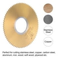 thumbnail image 3 of Uxcell 40mm Dia 13mm Arbor 0.8mm Thick 72 Tooth Titanium Coated Circular Saw Bit, 3 of 4
