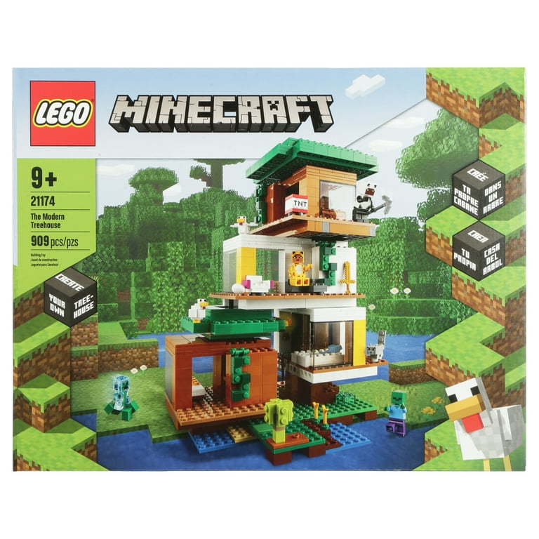 LEGO Minecraft Modern Treehouse Building Set 21174 909 Pieces Walmart