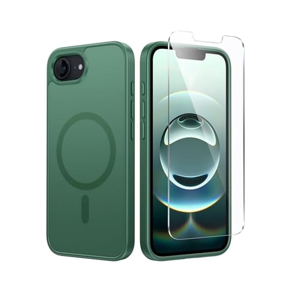 for iPhone 16e Phone Case: 17e Cases Magnetic Matte Textured Silicone Shockproof Military Grade Drop Protection Cell Phone Cover | Compatible with Magsafe | Slim Rugged Protective Bumper