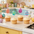 thumbnail image 5 of 8Pcs Easter Egg Ornaments Easter Cupcake Toppers for Cupcakes Muffins Desserts Ideal Easter Decor for Birthday Party, 5 of 7