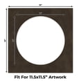 thumbnail image 2 of Brown Suede Picture Frame Mat for 16x16 Frames - Circle Opening for 12x12 Photos - 10 Mats, 2 of 7