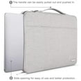 thumbnail image 4 of Mosiso 15" 15.4" 15.6" 16" Laptop Sleeve Notebook Case Bag for MacBook/Dell/HP/Lenovo/Asus/Acer/Samsung, Polyester Laptop Bag Sleeve Computer Briefcase with Trolley Belt, Gray, 4 of 7