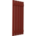 thumbnail image 3 of Ekena Millwork 19 1/2"W x 71"H Americraft Five Board (2 Batten) Exterior Real Wood Spaced Board-n-Batten Shutters (Per Pair), Pepper Red, 3 of 10