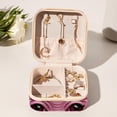 thumbnail image 6 of Pink Monkey Travel Portable Decorative Box - Square Jewelry Storage and Organizer Box for Rings, Earrings, Necklaces, and Bracelets - Suitable for Girls and Women - Necklace Organizer Box, 6 of 6