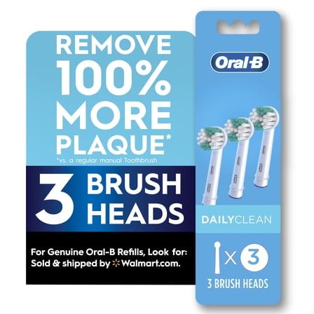 Oral-B Daily Clean Replacement Toothbrush Heads, 3 Count