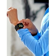 iTech Fusion 3 Unisex Adult Rectangular Smart Watch, Solid Red, Silicone Strap