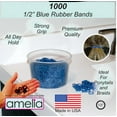 thumbnail image 2 of Amelia Beauty | 1/2in, Blue, Elastic Rubber Band Pony Tail Holders | Made in USA, Ideal for Ponytails, Braids, Twists, Dreadlocks, Styling Accessories for Women, Men and Girls | 1000 Pack, 2 of 6