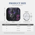 thumbnail image 3 of Vsdgher Purple-Eyed Floral Leopard Print Car Windshield Sun Shade, Reflective Sunshade Window Sunshade Sun Visor Protector Fit for Cars,Trucks,SUVs-Medium, 3 of 6