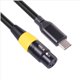 thumbnail image 2 of 2X Cable USB C una XLR Hembra Tipo C Macho una XLR Hembra de 3 Pines Conector de Cable de Micrófono Cable de Datos de Audio de Computadora 3 Metros, 2 of 10