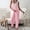 Pink, variant on Babysbule Women's Casual Solid Jumpsuit Cotton Linen Loose Straight Suspender Belt One-piece Pants