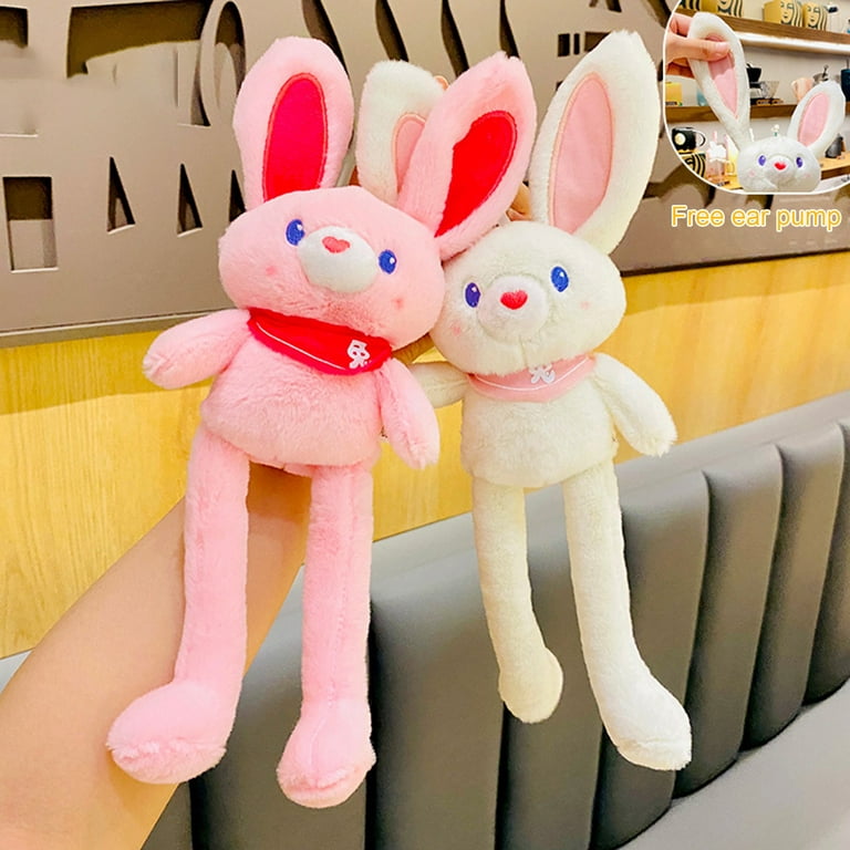 Boc 30cm Rabbit Keychain Cute Stretchable Long Ears Bunny Doll Plushies Bag  Pendant Soft Cartoon Plush Toy Key Ring Pendant Accessori